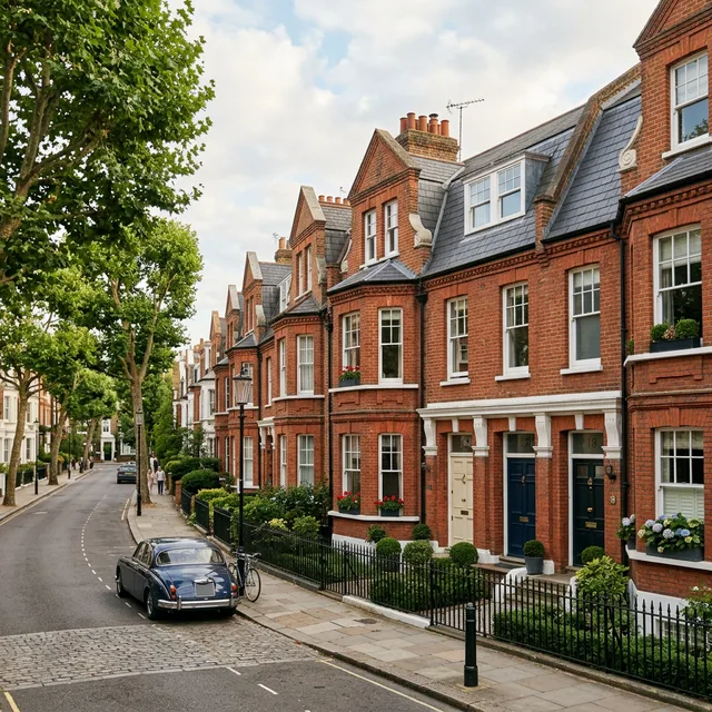 London terraced homes with adjoining walls